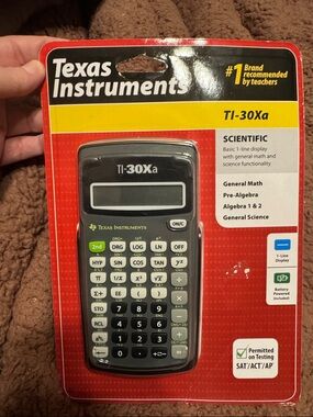 Texas Instruments TI-30Xa Scientific Calculator - Black, Gray, Green, White